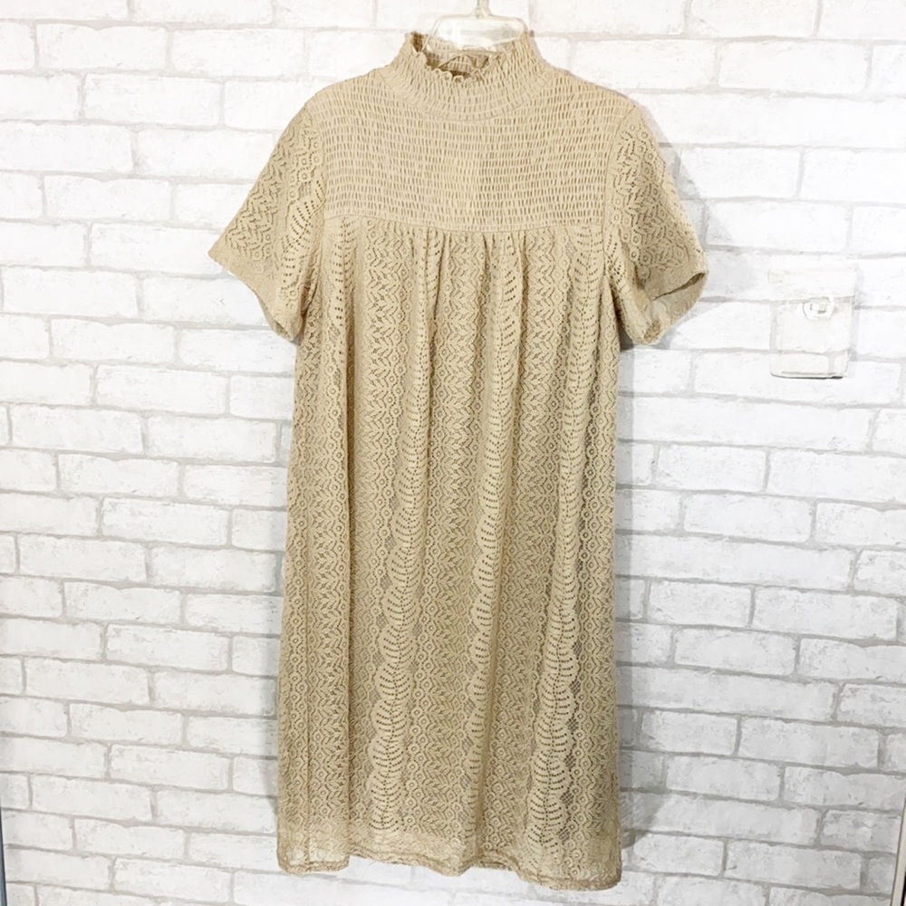 Stevie Hender mock neck lace dress size M